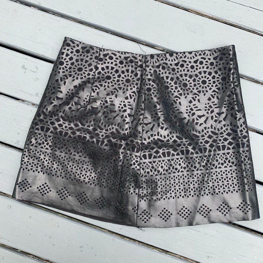 Design lab mini leather skirt